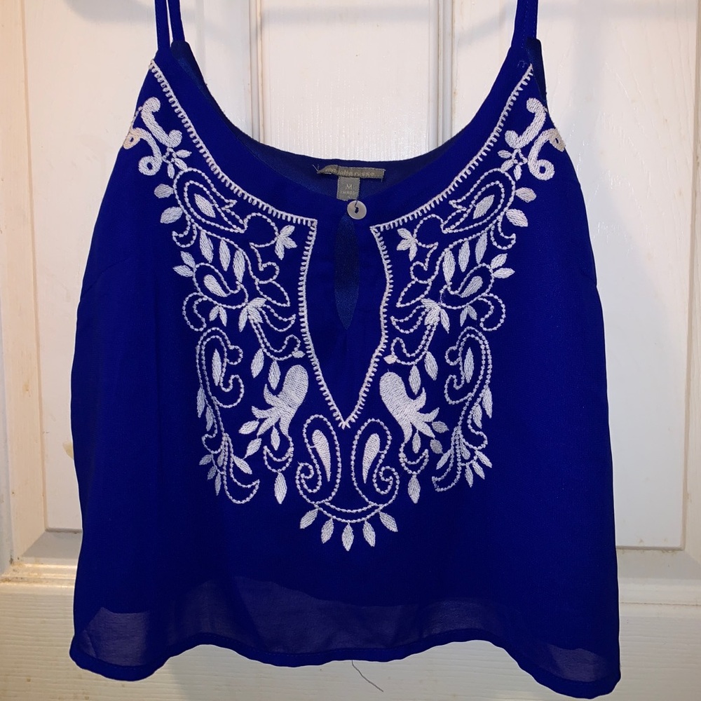 Blue crop top